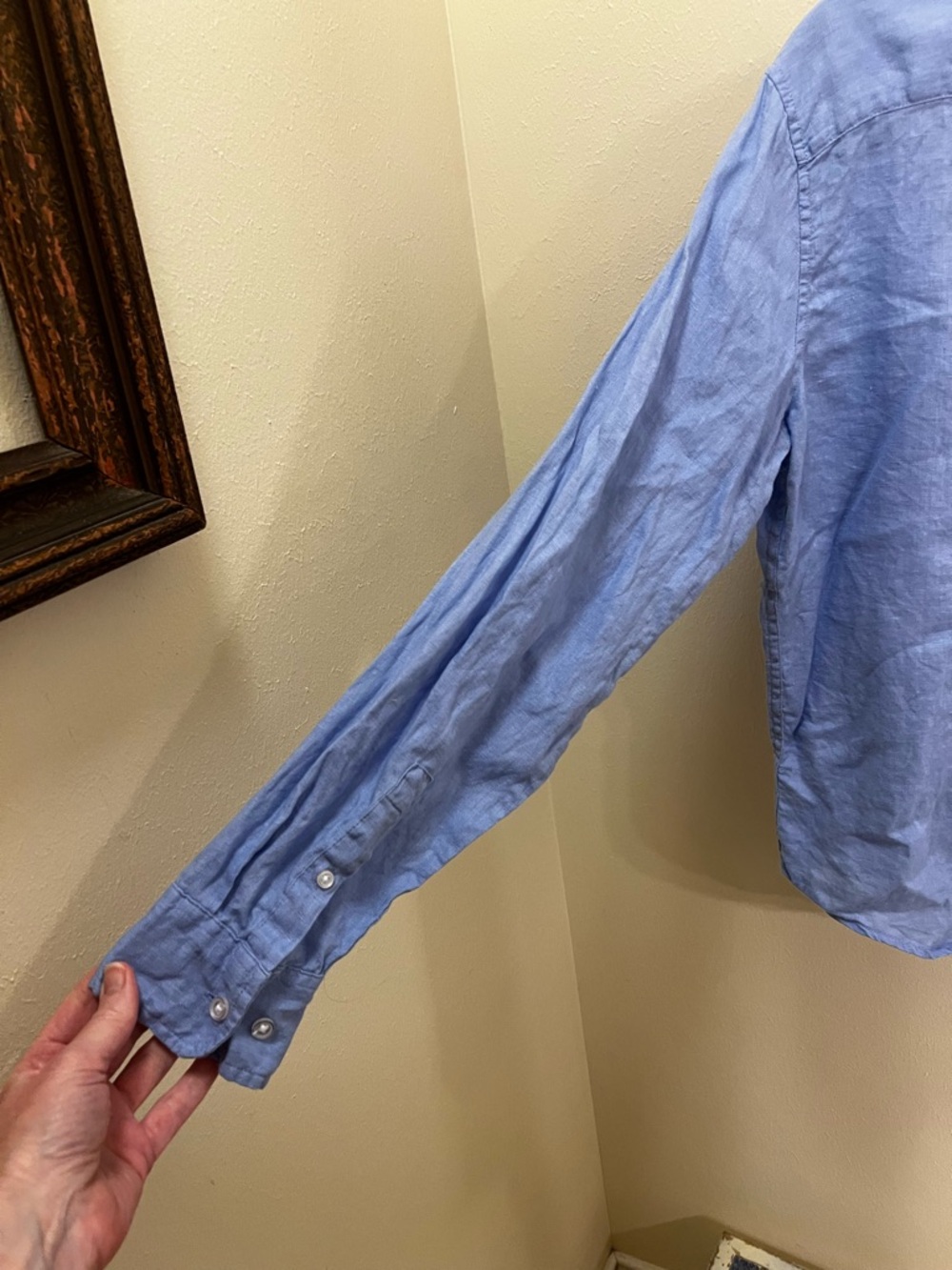 Panama Jack Light Blue Women’s 's Long-Sleeve Button-Down Shirt - Picture 3 of 5